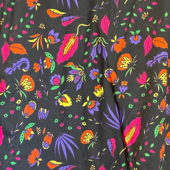 GrosVenor London Men's Funky Casual Colorful Black Floral Print Slim Fit sz XL - Picture 4 of 10